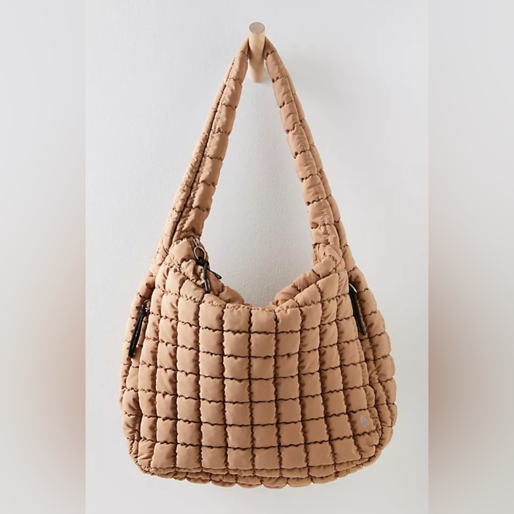 Free People FP Movement Quilted Carryall Tote Desert Sands NWT